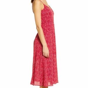 Nordstrom “Row A” Red Polka Dot Midi Dress